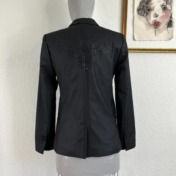 Zadig & Voltaire Viva Bis Eagles Jacket Studded Blazer Phoenix - Picture 2 of 14